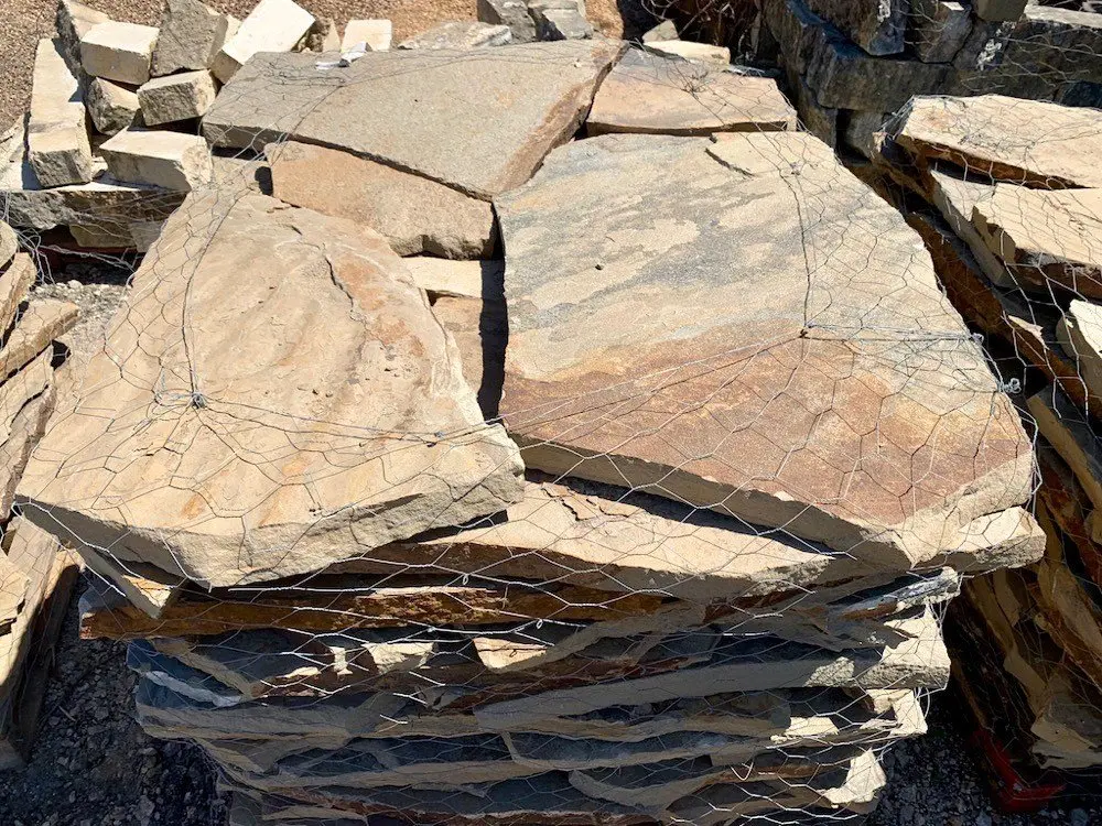 Flagstone Pavers Brown Oklahoma Landscaping Stone Houston, TX