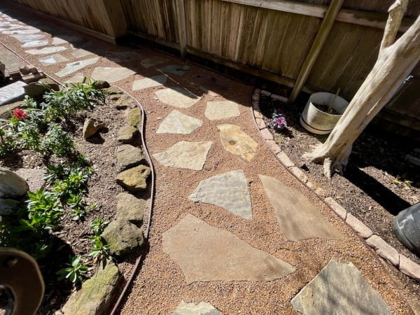 landscape flagstone pavers walkway 