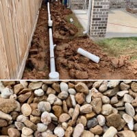 Gravel Drainage River Rock for a French Drain