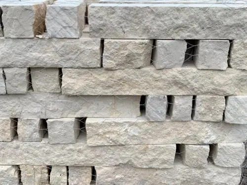 White Limestone Natural Chopped Stone Landscape Edging Houston, TX
