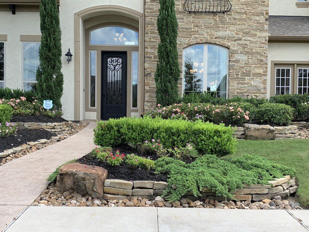 landscape edging rocks stone flagstone paver houston tx 77407