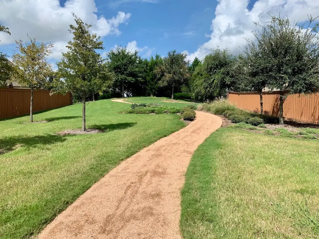 landscape walkway gravel pathway houston tx 77407