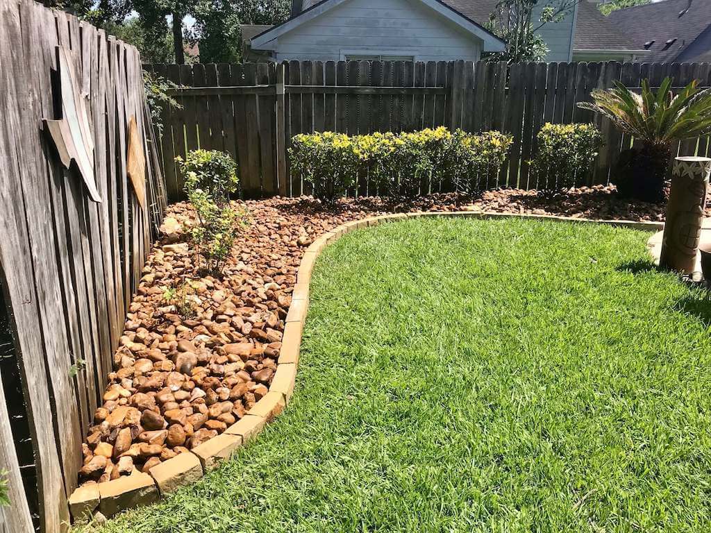 rock and gravel landscape stone edging houston tx 77407