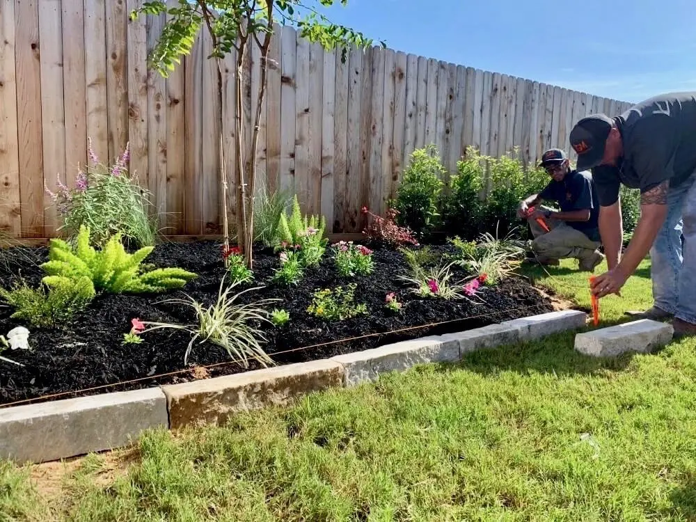 Backyard Landscaping Design Services Garden Edging Houston,TX