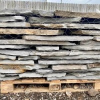 Flagstone Pavers Gray Patio Landscaping Rocks Houston, TX