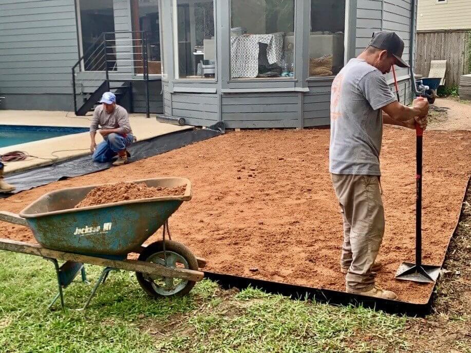 Patio Landscape Design Before Houston, TX