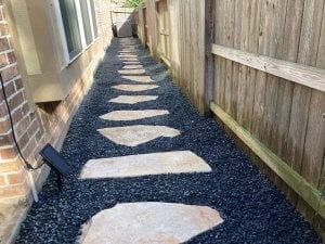 TGM Black Star Gravel Flagstone Walkway Houston, TX