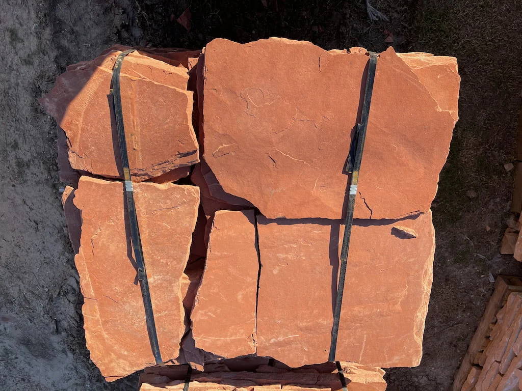 Red Flagstone Paver Patio Stones Houston TX 77099