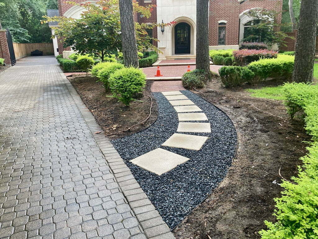 Gravel Paver Walkway Construction Houston