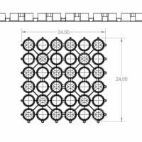 Modutile Plastic Permeable Paver Drawing