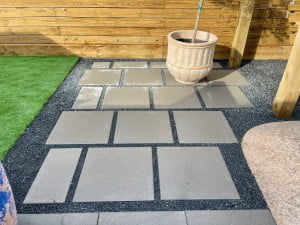 Patio Pavers Concrete and Black Star Gravel Houston, TX 77005