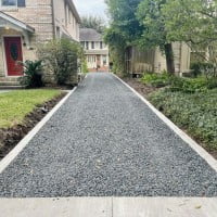 Blackstar Gravel Driveway Concrete Curbing Houston, TX 77005