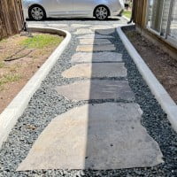 Houston Flagstone Walkway & Concrete Curbing- 77005