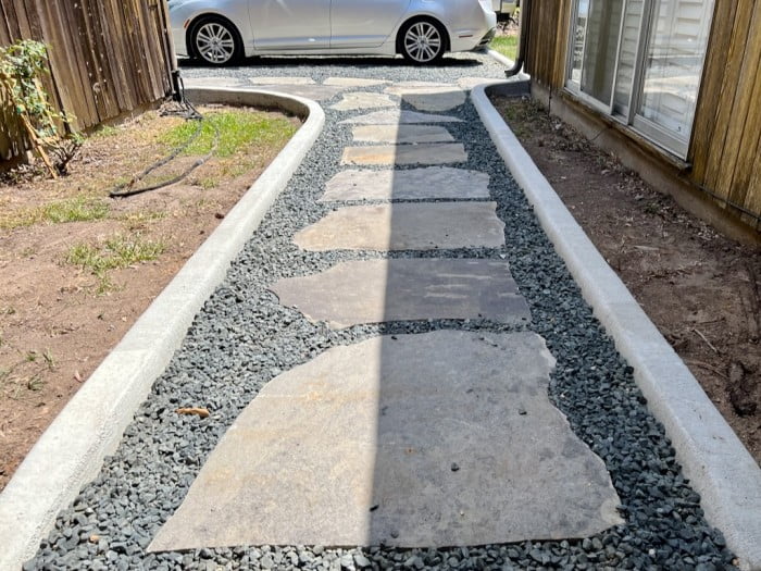 Houston Flagstone Walkway & Concrete Curbing- 77005