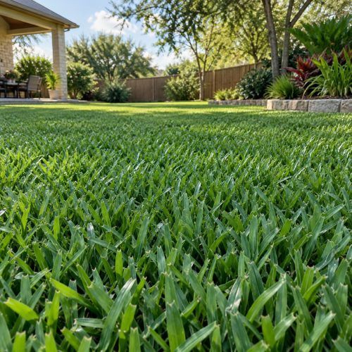Illustrative view of ProVista St. Augustine sod-style lawn, available in Houston TX
